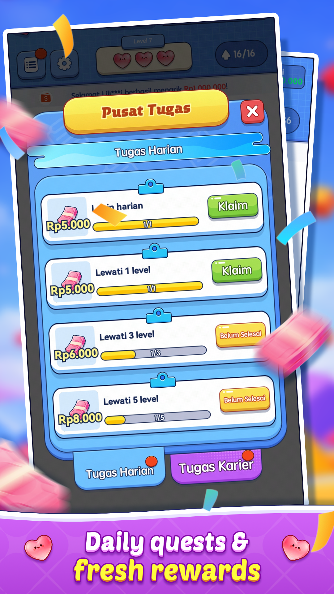 Cash Arrows gameplay: puzzle moment