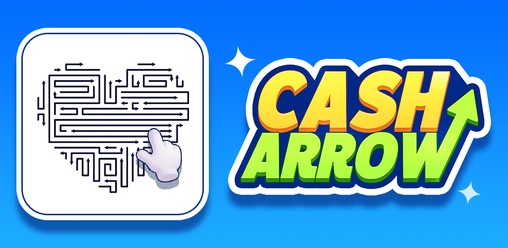Cash Arrows promotional banner with logo and puzzle game branding
